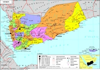 Carte Yémen capitale ville route