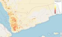 Carte Yémen densité population