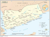 Carte Yémen ville village route aéroport