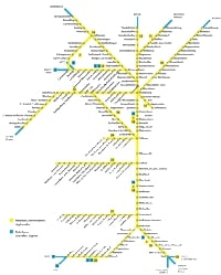 carte Alsace trains gares chemins de fer