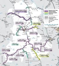 carte Auvergne trains chemins de fer gares TER