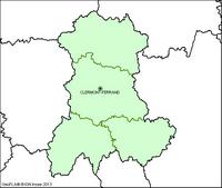 Carte de l'Auvergne vierge
