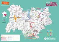 Carte Auvergne-Rhône-Alpes gastronomie spécialités culinaires