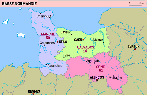 carte region basse normandie