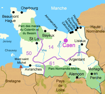 carte region basse normandie