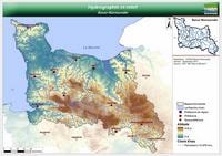 carte Basse-Normandie hydrographie le relief et l'altitude