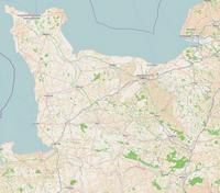 Carte de la Basse-Normandie avec les villes, les routes et les forêts