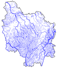 Carte de la Bourgogne avec l'hydrographie