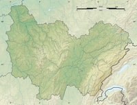 Carte de la Bourgogne-Franche-Comté avec le relief et l'hydrographie