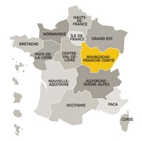 Carte localisation Bourgogne-Franche-Comté France