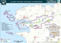 carte Bretagne Parc Naturel Régional Armorique