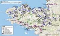 carte Bretagne trains chemins de fer gares TER