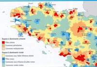 carte Bretagne espace urbain rural