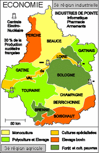 carte Centre type utilisation des sols