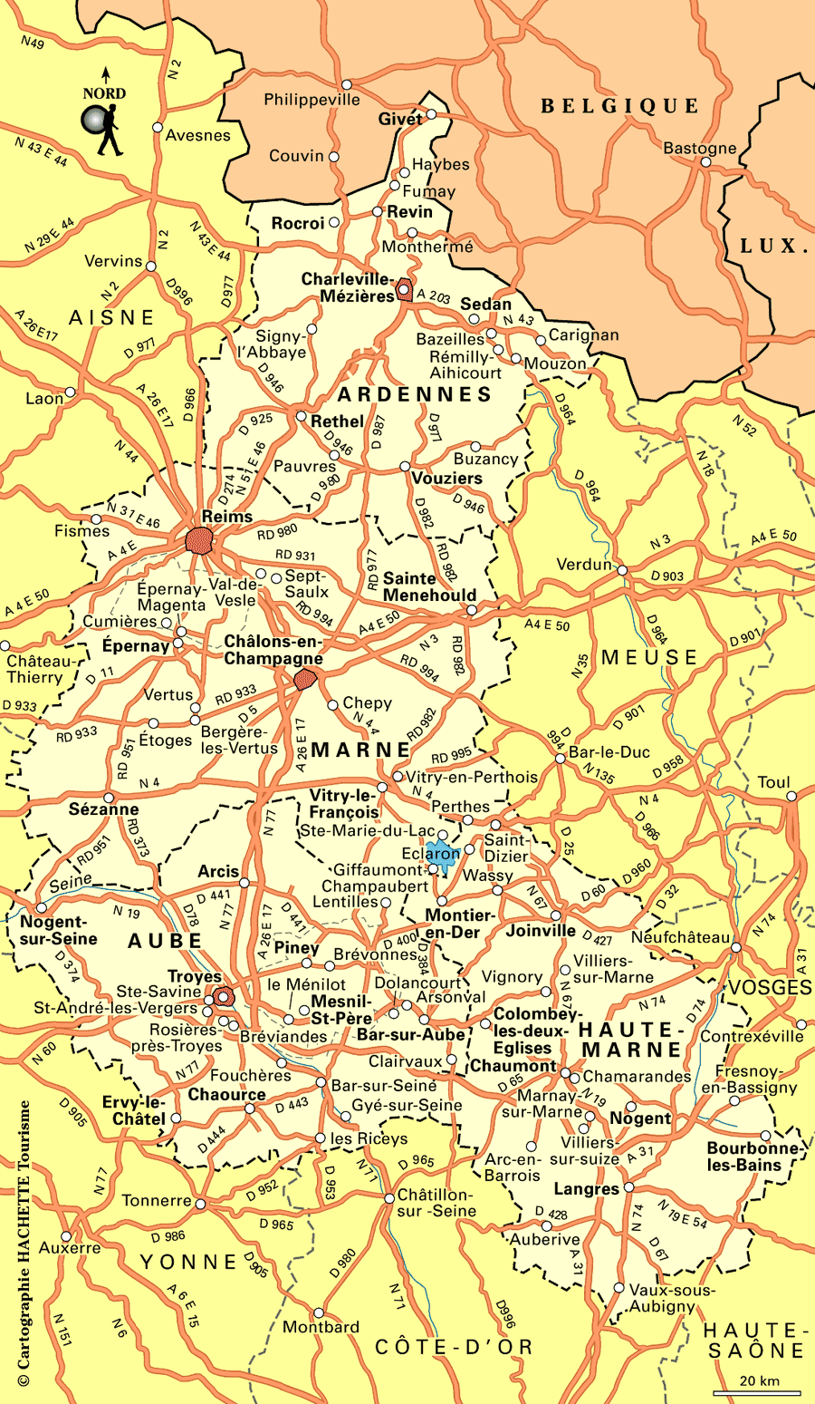 Région De France Carte De La Champagne Ardenne