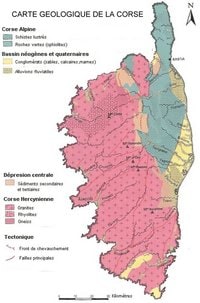 Carte géologique de la Corse