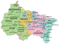 Carte Grand Est départements villes