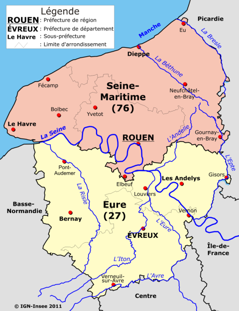 carte region haute normandie