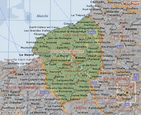 Carte de la Haute-Normandie avec les villes