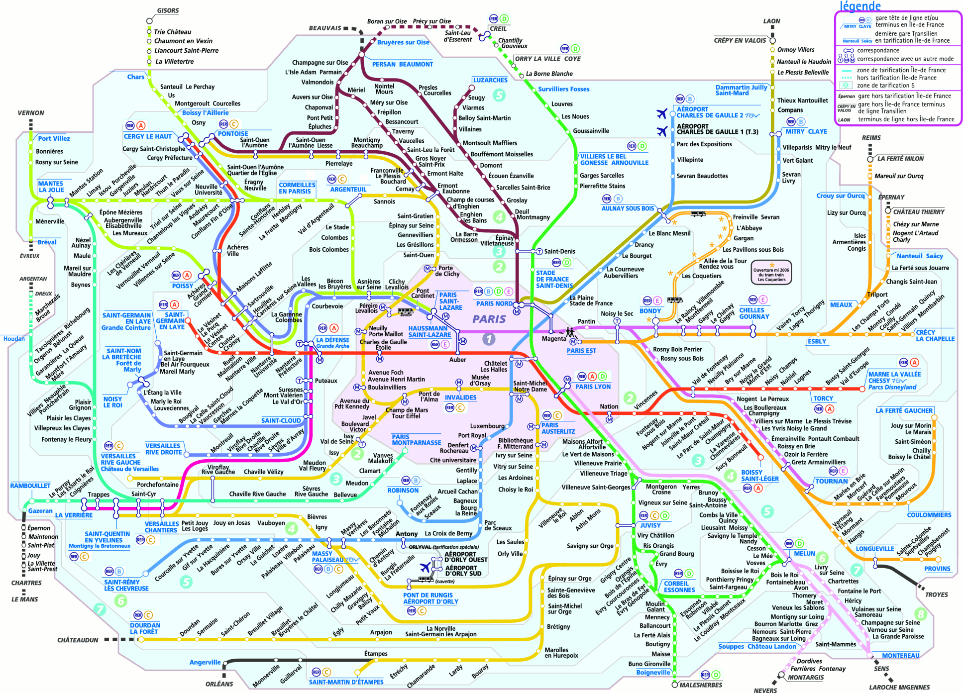 carte rer ile de france carte 2018