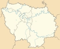 Carte de l'Île-de-France blanche à compléter