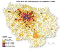 carte Île-de-France densité de population communale