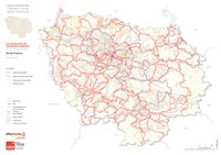 carte Île-de-France itinéraires des grandes randonnées et des promenades