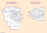 carte Île-de-France région parisienne petite couronne