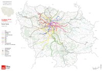 carte Île-de-France réseau ferré métro trains TER RER