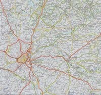 Carte routière du Limousin avec les petites routes