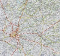 Carte routière Limousin routes