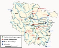 carte Lorraine hydrographie cours eau stations