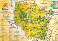 carte Lorraine informations touristiques axes routiers voies navigables