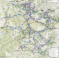 Carte de la Lorraine avec les trains, les TER, les TGV et les gares