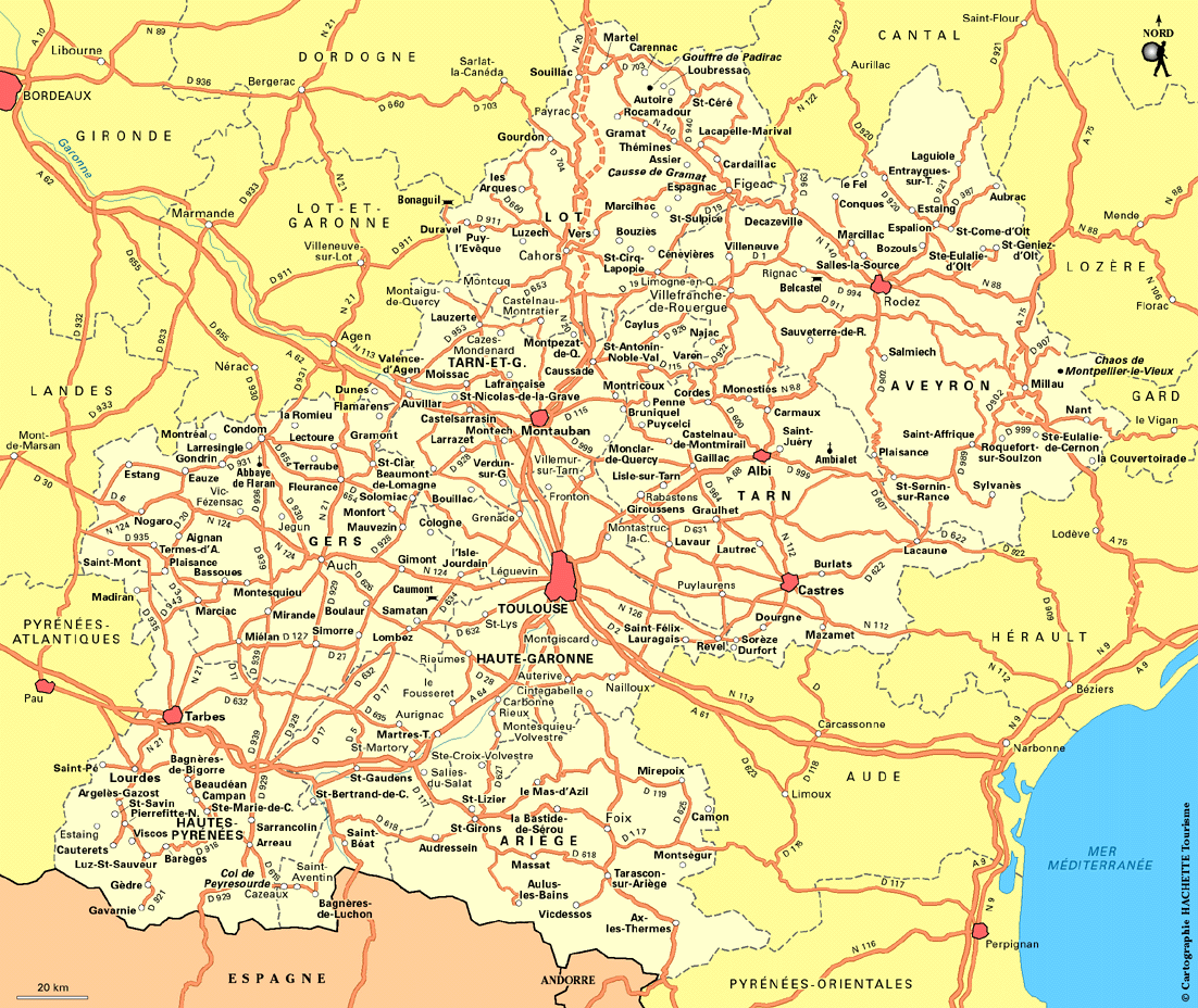 Les Pyrenees Map