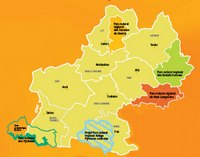 Carte des Midi-Pyrénées avec les parcs naturels
