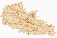 carte Nord-Pas-de-Calais routes autoroutes moyens de transport