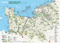 Carte Normandie pistes cyclables véloroutes villes villages