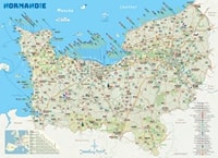 Carte touristique Normandie villes routes sites touristiques