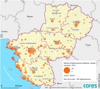 carte Pays de la Loire établissements labellisés qualité tourisme