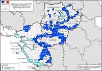 Carte des Pays de la Loire avec l'avancement du PPR contre les inondations