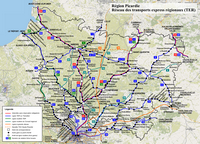 Carte de la Picardie avec les trains, les TER et les gares