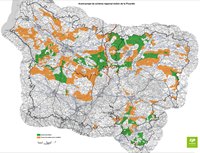 Grande carte de la Picardie avec les zones favorables au développement éolien