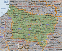 Carte de la Picardie avec les villes