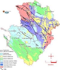 Carte géologique du Poitou-Charentes