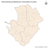Carte du Poitou-Charentes vierge