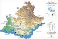 carte Provence-Alpes-Côte d'Azu transports relief altitude