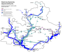 Carte de la Provence-Alpes-Côte d'Azur avec les trains, les gares et les grandes lignes de chemin de fer
