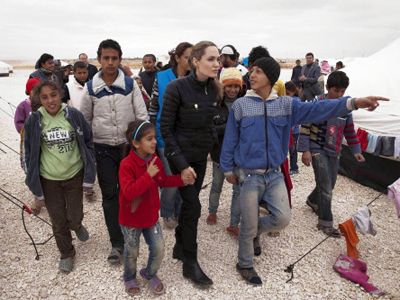Angelina Jolie visite le camp Zaatari