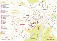 Carte de Bâle avec les rues et les lieux touristiques intéressants